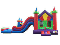 Unique Castle Bounce House and Water Slide Combo