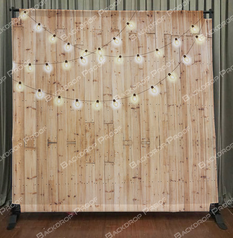 Lighted Wood Backdrop