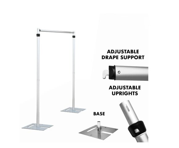 Hardware Pipe Rages Pipe & Drape Hardware Rental | Frames, Bases & Support Systems ...