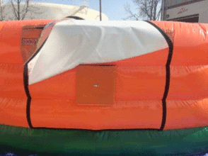 Photo of the inflatable's art banner spot.
