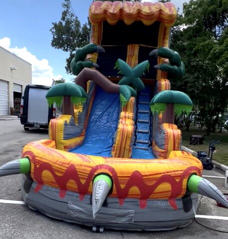 20 Ft Single Lane Claws Waterslide