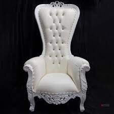White Single Throne Chair
