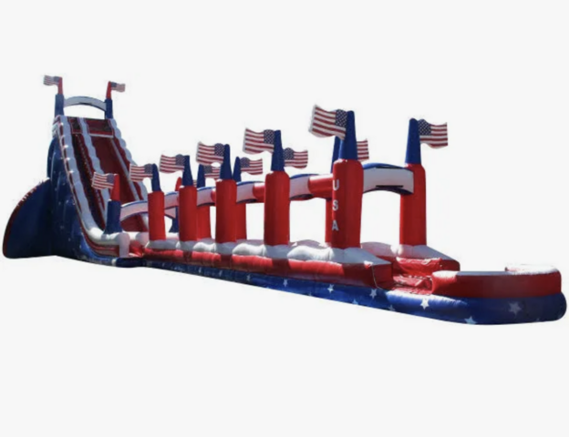 38' Single Lane American Flag Waterslide 