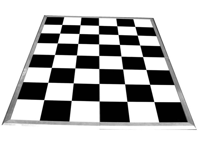 30x30 Black and White Dance Floor