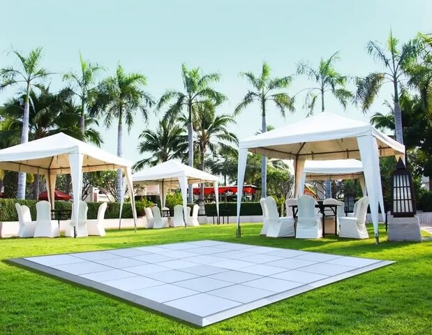 Outdoor White Dance Floor 15x15