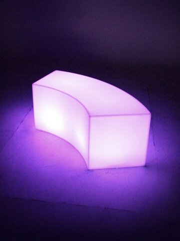 LED Curved Bench