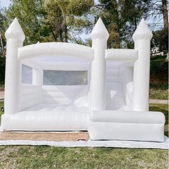 White Bounce House with Slide