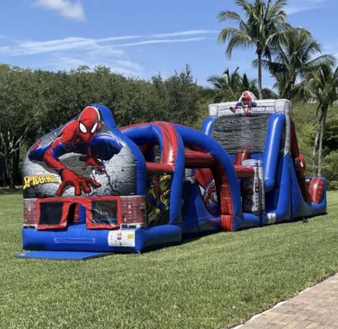 50’ Spider Man Obstacle Course Wet/Dry