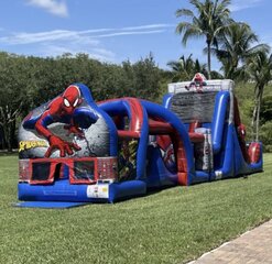 50’ Spider Man Obstacle Course Wet/Dry