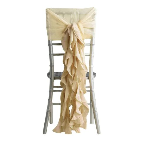 Ruffle Chair Tie Tan