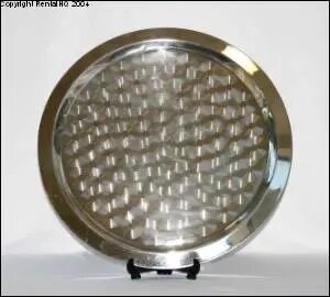 20in Round Stainless Plain Serving Tray