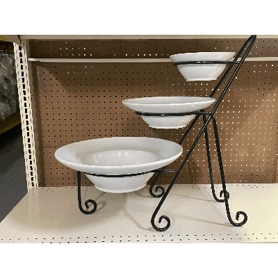 3 Tier Large Stand with 40oz 60oz 180oz Bowls