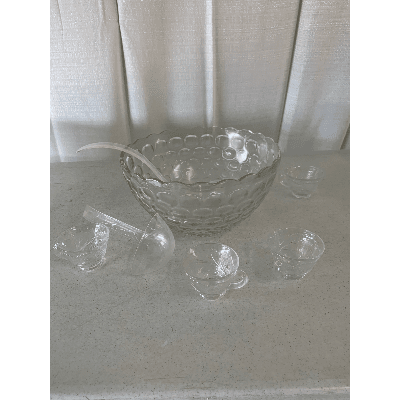 Glass Bubble Design 2gal Punch Bowl