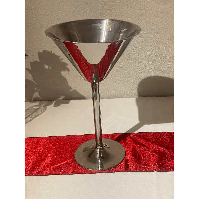 Martini Glass Server Stainless 15in H x 9in Dia