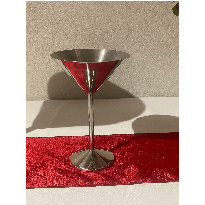 Martini Glass Server Stainless 8in H x 5 5in Dia