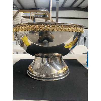 Stainless 5gal with Gold Trim