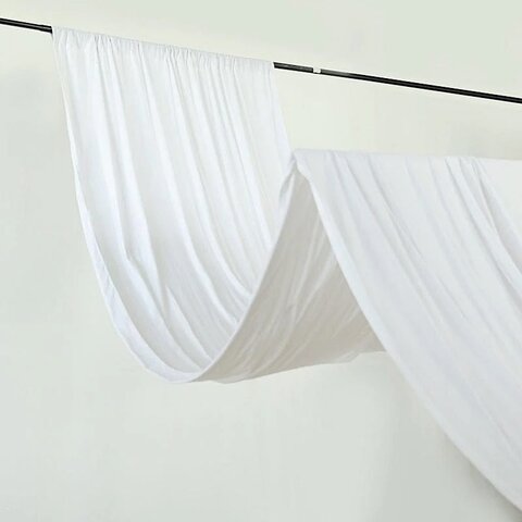 White Chiffon Ceiling Drapery 5ft x 30ft