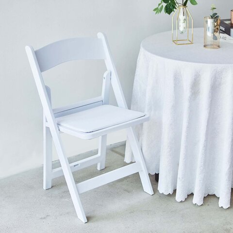 White Resin Folding Chair