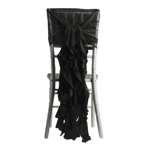 Ruffle Chair Tie Black