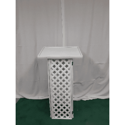 White Lattice Guest Book Stand