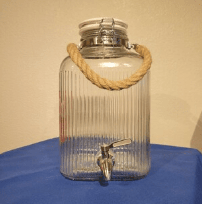 Ribbed Glass Drink Dispenser 2gal