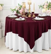 Burgundy 72in x 72in Square Table Cloth