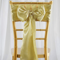 Champagne Satin Chair Ties