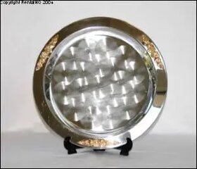 15' Round Stainless Serving Tray