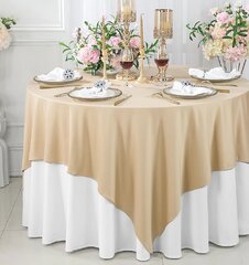 Tan 72' x 72' Square Table Cloth
