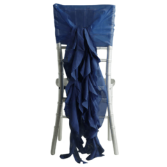 Ruffle Chair Tie Navy