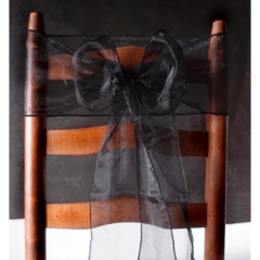 Black Organza Chair Ties