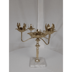 5 Lite Brass Marble Base