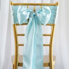 Light Blue Satin Chair Ties