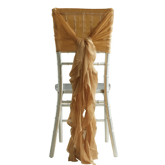 Ruffle Chair Tie Gold