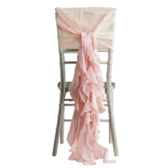 Ruffle Chair Tie Blush / Light Pink