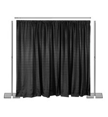 Pipe And Drape Set 10' W x 8' H w/ 4 Curtains