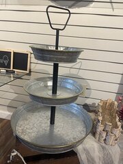 3-Tier Rustic Metal Cupcake Stand