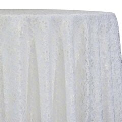 White 13' Lace Table Skirting