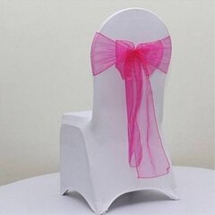 Hot Pink Organza Chair Ties