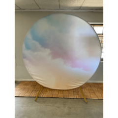 Round Backdrop Clouds Pink & Blue