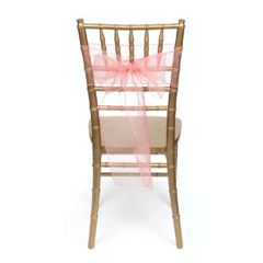 Light Pink Organza Chair Ties