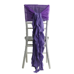 Ruffle Chair Tie Purple