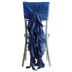 Ruffle Chair Tie Royal Blue