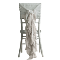 Ruffle Chair Tie Silver