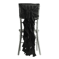 Ruffle Chair Tie Black