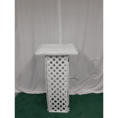 White Lattice Guest Book Stand