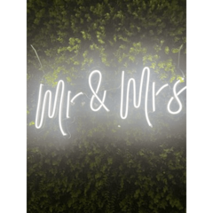 Mr & Mrs Sign Illuminated