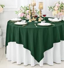 Hunter Green 72' x 72' Square Table Cloth