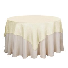 Square 72' x 72' Ivory Shalimar Table Cloth/Overlay