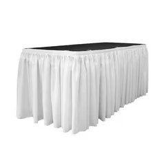 White 10' Table Skirting